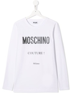 Moschino Kids футболка с логотипом