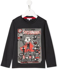 Little Marc Jacobs толстовка с принтом Super Marc