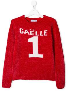 Gaelle Paris Kids фактурный свитер с логотипом