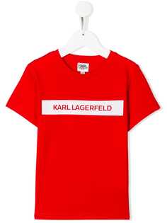 Karl Lagerfeld Kids футболка в стиле колор-блок с логотипом