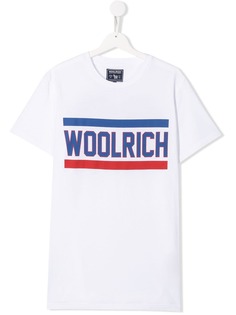 Woolrich Kids футболка с логотипом