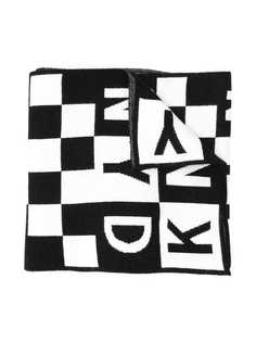 Dkny Kids клетчатый шарф с логотипом
