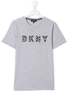 Dkny Kids футболка с вышитым логотипом