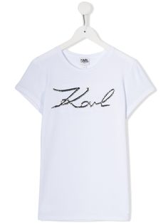 Karl Lagerfeld Kids футболка с логотипом