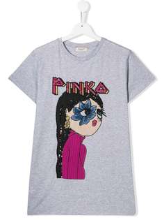 Pinko Kids декорированная футболка