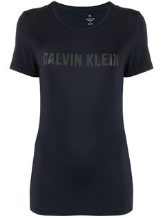 Calvin Klein футболка с сетчатой вставкой и логотипом