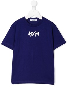 Msgm Kids футболка с логотипом
