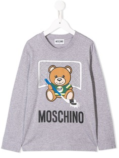 Moschino Kids толстовка Hockey Bear