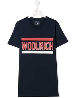 Woolrich Kids футболка с логотипом