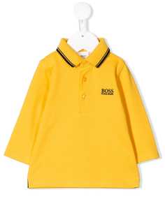 Boss Kids рубашка-поло с вышитым логотипом