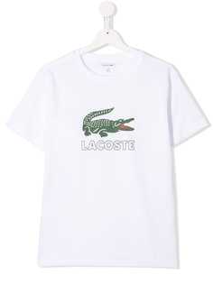 Lacoste Kids футболка с принтом логотипа