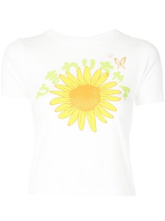 Callipygian приталенная футболка с цветочным принтом