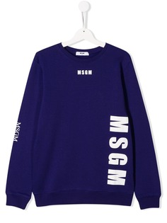 Msgm Kids свитер с логотипом