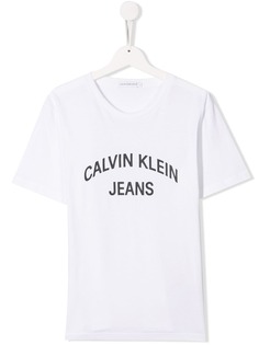 Calvin Klein Kids футболка с круглым вырезом и логотипом