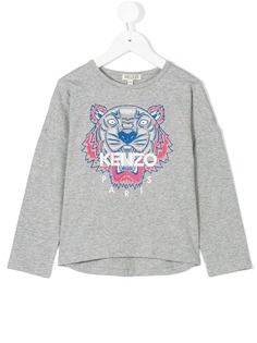 Kenzo Kids футболка с вышитым логотипом