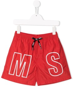 Msgm Kids шорты для плавания с логотипом