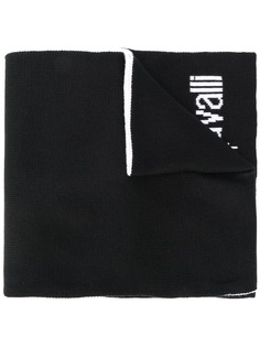 Roberto Cavalli шарф вязки интарсия с логотипом