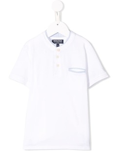 Woolrich Kids рубашка-поло с нагрудным карманом