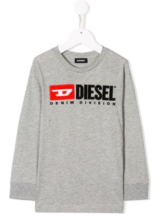 Diesel Kids футболка с контрастным логотипом