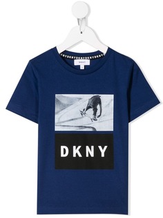 Dkny Kids футболка с графическим логотипом