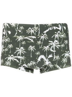 Track & Field printed swimming trunks