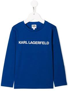 Karl Lagerfeld Kids футболка с длинными рукавами и логотипом