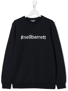 Neil Barrett Kids толстовка с принтом Hashtag