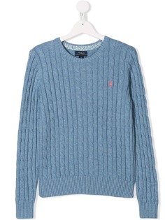 Ralph Lauren Kids джемпер вязки с косами