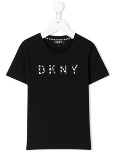 Dkny Kids футболка с вышитым логотипом