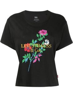 Levis футболка с цветочным принтом