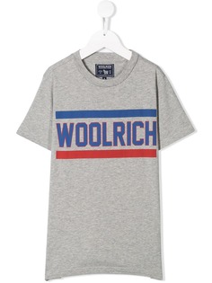 Woolrich Kids футболка с логотипом