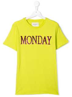 Alberta Ferretti Kids футболка Monday с пайетками