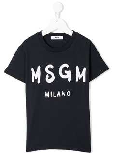 Msgm Kids футболка с логотипом