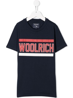 Woolrich Kids футболка с логотипом