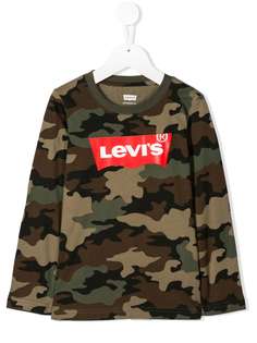 Levis Kids футболка с камуфляжным узором