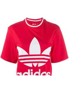 adidas укороченная футболка с логотипом