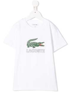 Lacoste Kids футболка с принтом логотипа