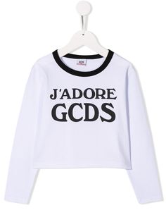 Gcds Kids топ с длинными рукавами и логотипом