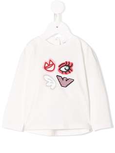 Emporio Armani Kids топ с длинными рукавами и логотипом