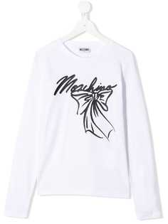 Moschino Kids топ с длинными рукавами и логотипом