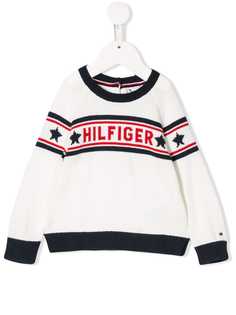 Tommy Hilfiger Junior джемпер вязки интарсия с логотипом