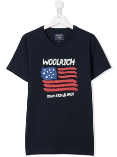 Woolrich Kids футболка с принтом