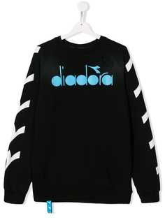 Diadora Junior свитер с логотипом и эффектом потертости
