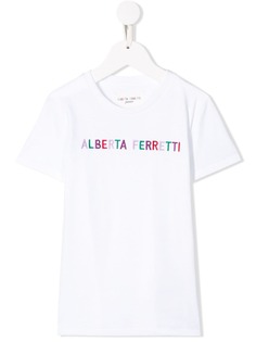 Alberta Ferretti Kids футболка с вышитым логотипом