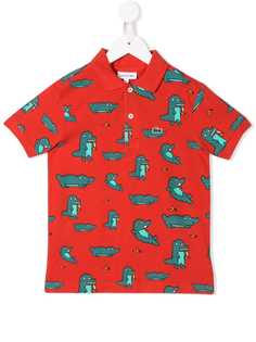 Lacoste Kids рубашка-поло с изображением крокодила