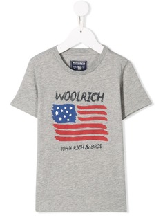 Woolrich Kids футболка с принтом