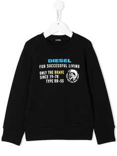 Diesel Kids толстовка с контрастным логотипом