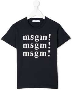 Msgm Kids футболка с логотипом