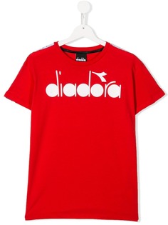 Diadora Junior футболка с контрастным принтом логотипа