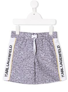 Karl Lagerfeld Kids плавательные шорты с полосками и логотипом